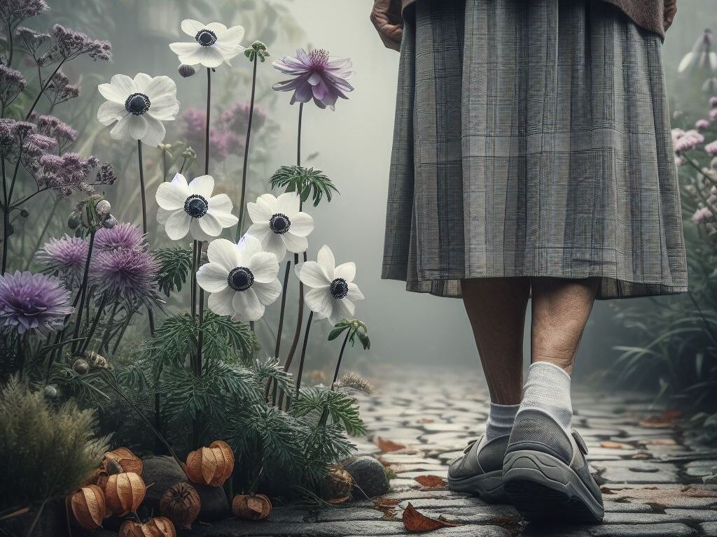 De tuin van Tiny. Brede afbeelding voor header. Afbeelding gegenereerd met behulp van AI